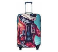 Cool Man in Outer Space Galaxie Housse de protection élastique pour valise de 45,7 à 81,3 cm, Noir , S