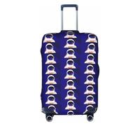 Cool Man in Outer Space Galaxy Housse de protection élastique anti-rayures pour bagages de 45,7 à 81,3 cm, blanc, S, Classique