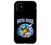 Cool Master Builder Dabbing on Moon Blocks Bricks Builder Coque pour iPhone 11