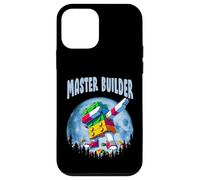 Cool Master Builder Dabbing on Moon Blocks Bricks Builder Coque pour iPhone 12 Mini