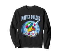 Cool Master Builder Dabbing on Moon Blocks Bricks Builder Sweatshirt