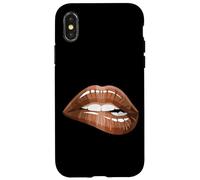 Cool Melanin Girl Lips Graphic Tees, Black Girls Magic Style Coque pour iPhone X/XS