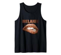 Cool Melanin Girl Lips Graphic Tees, Black Girls Magic Style Débardeur