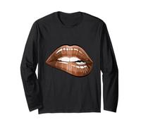 Cool Melanin Girl Lips Graphic Tees, Black Girls Magic Style Manche Longue