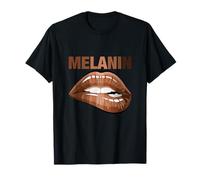 Cool Melanin Girl Lips Graphic Tees, Black Girls Magic Style T-Shirt