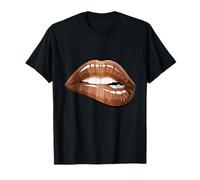 Cool Melanin Girl Lips Graphic Tees, Black Girls Magic Style T-Shirt