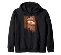 Cool Melanin Queen Girl Lips Graphic Tees, Black Girls Magic Sweat à Capuche