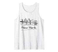 Cool Men's Women's Kids New York City Skyline Sketch Drawing Débardeur