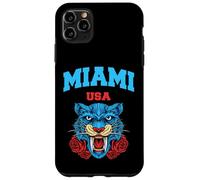 Cool Miami Beach with Floral Wild Tiger Illustration Graphic Coque pour iPhone 11 Pro Max