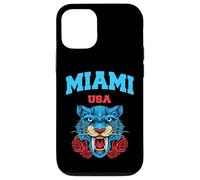 Cool Miami Beach with Floral Wild Tiger Illustration Graphic Coque pour iPhone 12/12 Pro
