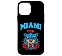 Cool Miami Beach with Floral Wild Tiger Illustration Graphic Coque pour iPhone 12 Mini