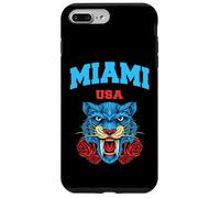 Cool Miami Beach with Floral Wild Tiger Illustration Graphic Coque pour iPhone 7 Plus/8 Plus