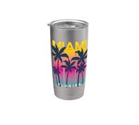 Cool Miami Florida Graphic Design Tees, I Love Miami, Miami Gobelet isotherme en acier inoxydable double paroi