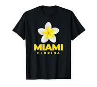 Cool Miami Florida Tropical Flower Frangipani Yellow Flower T-Shirt