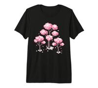 Cool Mignon Cerisier Sakura Printemps Japon Moderne T-Shirt Haut de Gamme