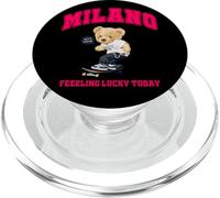 Cool Milan Italy Teddy Bear Illustration Graphic Cartoon PopSockets PopGrip pour MagSafe