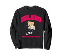 Cool Milan Italy Teddy Bear Illustration Graphic Cartoon Sweatshirt