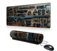 Cool Military Weapon Build Weapon Parts Display Large Gaming Mouse Pad,Desk Mat for Keyboard and Mousepad, Multi-Size for Laptop & Desktop Use (G,11.81 * 23.6in)