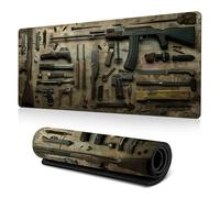 Cool Military Weapon Build Weapon Parts Display Large Gaming Mouse Pad,Military Weapon Parts Design XXL Gaming Mouse Pad for Laptop & Desktop Use for Table Decor (E)