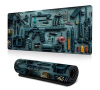 Cool Military Weapon Build Weapon Parts Display Large Gaming Mouse Pad, Stylish Desk Protector, Military Mouse Pad for Laptop & Desktop Use, Computer Office Supplies Accessories (F,15.7 * 35.4 in)