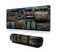 Cool Military Weapon Build Weapon Parts Display Large Gaming Mouse Pad, Stylish Desk Protector with Non-Slip Rubber, Computer Office Supplies Accessories for Table Decor (B#,11.81 * 23.62 inch)