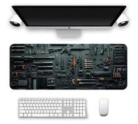 Cool Military Weapon Build Weapon Parts Display Large Gaming Mouse Pad, Stylish Desk Protector with Non-slip Rubber, Non-Slip Long Extended Large Gaming Mouse Pad (#2,11.8*23.6 in (30*60 cm))