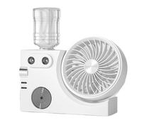Cool Mist Fan - USB Rechargeable Desktop Air Cooler with Air Circulation and Cooling | Ventilateur de brume portable pour chambre à coucher, chambre d'étudiant, bureau, été, maison, intérieur.