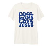 Cool Moms Love Jesus Retro Police en Bleu T-Shirt Haut de Gamme