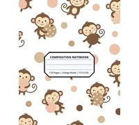 Cool Monkey Animal Patterns Composition Notebook for Adults Kids Boys Girls Teens 110 Pages College Ruled 7.5 x 9.25 Lined Paper Composition Book: ... Friends Boyfriends Girlfriends Zookeepers