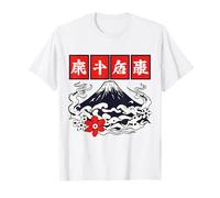 Cool Mont Fuji avec Nuages et Fleurs Sakura T-Shirt