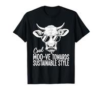 Cool Moo-ve Towards Sustainable Style Vache Lunettes de Soleil T-Shirt