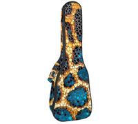 Cool Moon in Space Astrology Background Concert Ukulélé Case avec rangement, sac de transport étanche 1 cm d'épaisseur rembourrage éponge, Multicolore 07, 25.9x9x3.1in/66x23x8cm, Organiseur de sac