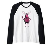 Cool Moose Rock on Funny Animal Lover Lunettes de Soleil Graphiques Manche Raglan
