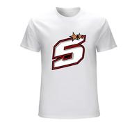 Cool Moto Rider Men Gray Customized 5 Johann Zarco T-Shirt Graphic Top Mens Printed Tee White XL