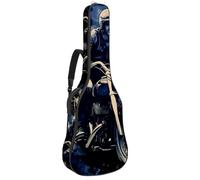 Cool Motorcyclist 50 Sac pour guitare acoustique avec 2 poches, bandoulière réglable et crochet arrière, convient pour guitares électriques, basses et guitares classiques, Motocycliste cool,