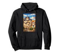 Cool Mount Rushmore National Memorial USA Presedents Anime Sweat à Capuche