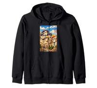 Cool Mount Rushmore National Memorial USA Presedents Anime Sweat à Capuche