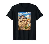 Cool Mount Rushmore National Memorial USA Presedents Anime T-Shirt