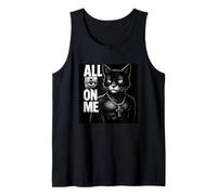 Cool Muscle Black Cat Illustration Novelty Graphic Designs Débardeur