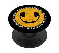 Cool Music Smile Face Emotional Spirit Illustration Graphic PopSockets PopGrip Adhésif