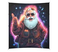 Cool NéOn LumièRe NoëL Santa Tente de Plage Facile à Monter,Abri Solaire pour Le Camping avec Sacs de Sable,Pelles à Sable pour Les Pique Niques en Plein Air