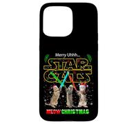Cool New Year Christmas Cats Meow Fighting Illustration Fun Coque pour iPhone 15 Pro Max