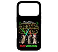 Cool New Year Christmas Cats Meow Fighting Illustration Fun Coque pour iPhone 17 Pro