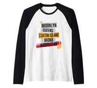 Cool New York City 5 Boroughs, New York City Illustration Manche Raglan