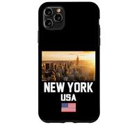 Cool New York City Abstract Skyline, Retro New York Sunset Coque pour iPhone 11 Pro Max
