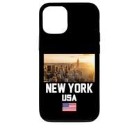 Cool New York City Abstract Skyline, Retro New York Sunset Coque pour iPhone 12/12 Pro