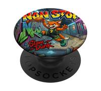 Cool New York City Fury Fox Playing Basketball Underground PopSockets PopGrip Adhésif