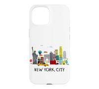 Cool New York City Sketch Drawing Art Illustration Graphic Coque pour iPhone 15