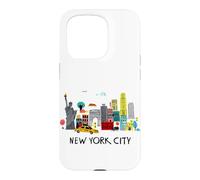 Cool New York City Sketch Drawing Art Illustration Graphic Coque pour iPhone 15 Pro