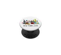 Cool New York City Sketch Drawing Art Illustration Graphic PopSockets PopGrip Adhésif
